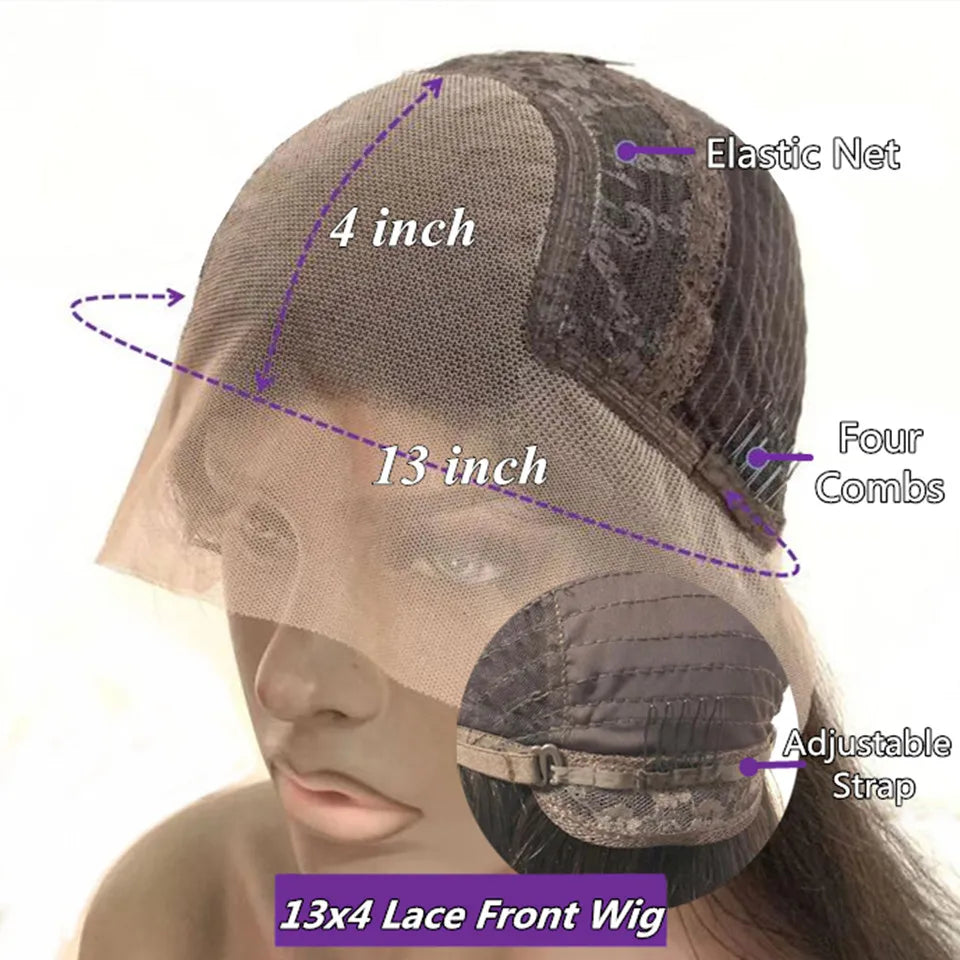 Brown #4/6 Highlight Natural Wavy Glueless 5x5 Silk Top Closure Wigs Human Hair Pre Plucked Remy Brazilian 360/Full Lace Wigs