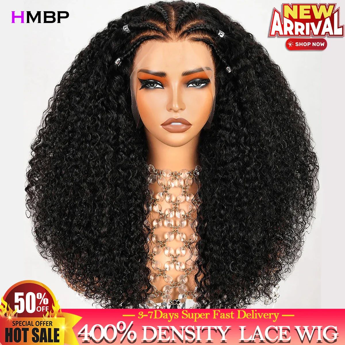 Pre Braided Glueless Wig Human Hair 13x6 HD Lace Frontal Wig Wear Go 400 Density Kinky Curly 9x6 Hd Transparent Preplucked Wigs