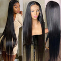 13x4 Brazilian Human Hair Wear and Go 200 Density Straight 13x6 Hd Lace Frontal Wigs Natural Black Pre Plucked with Baby Hair