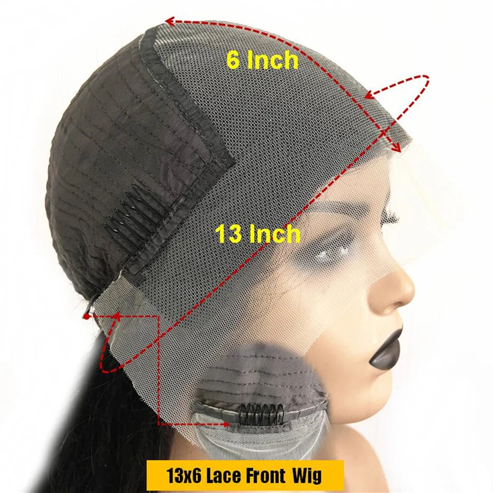 Brown #4/6 Highlight Natural Wavy Glueless 5x5 Silk Top Closure Wigs Human Hair Pre Plucked Remy Brazilian 360/Full Lace Wigs
