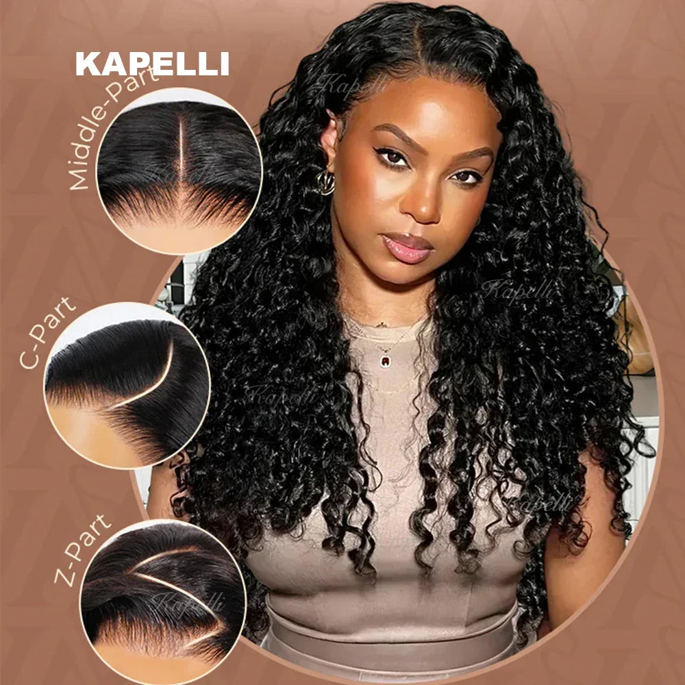 280% High Density 3C4A Burmese Curly Human Hair Wigs HD Transparent 13x4 13X6 Lace Front Wigs for Women Brazilian 100% Raw Hair